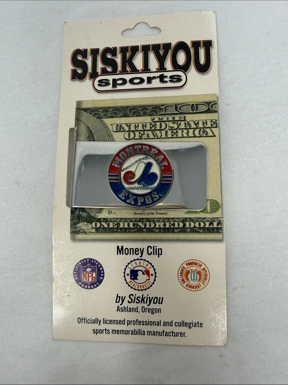 Vtg Montreal Expos Siskiyou Sports Money Clip MLB Licensed Baseball Memorabilia